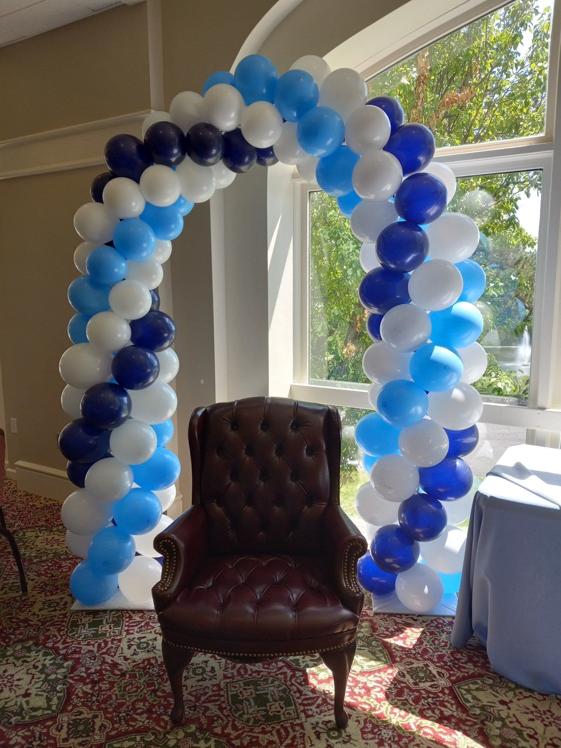 Blue White Spiral Arch