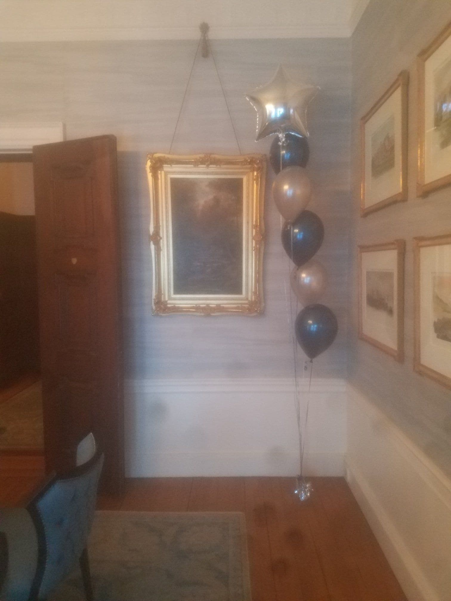 Blue Silver Graduation Centerpiece 2